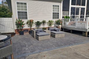 Stamped Concrete Patio with c
