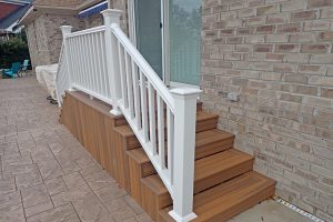 composite stairs with vinyl stair rails in Chesapeake
