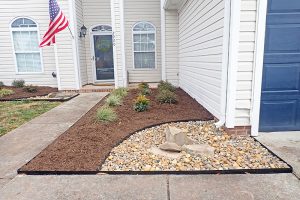 Landscaping with stone and boulder accents in Virginia Beach