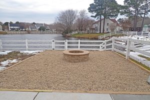 Waterfront Fire Pit area in Virginia Beach