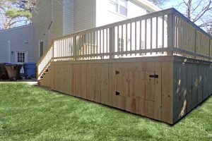 Wood decks with access to under storage in Virginia Beach, Chesapeake and Norfolk