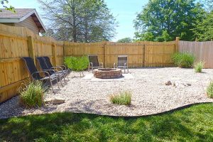 Outdoor Living Space with Fire Pit in Virginia Beach