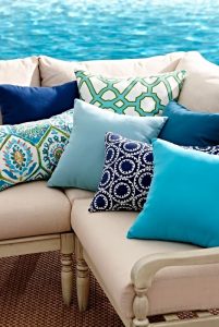 pillows add color and style to patios
