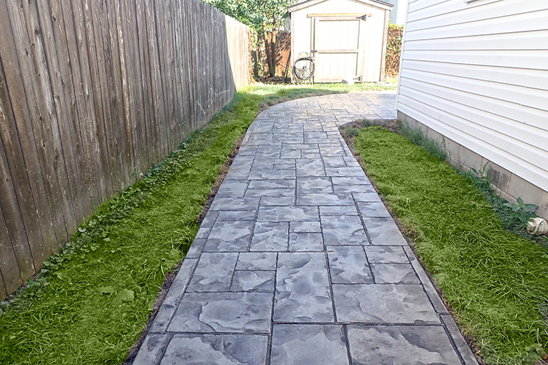 Stamped concrete walkways in Virginia Beach