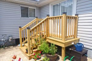 Custom wood steps with porch landings in Norfolk-Virginia Beach-Chesapeake