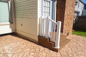 Stamped Concrete patios - Ashlar Slate design - Virginia Beach