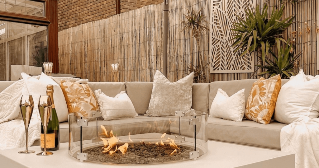 Cozy outdoor living space