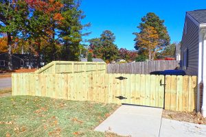 Custome fence designs for corner lots in Virginia Beach